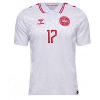 Camisa de Futebol Dinamarca Victor Kristiansen #17 Equipamento Secundário Europeu 2024 Manga Curta